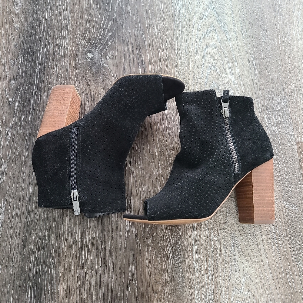 Jessica Simpson Open Toe Booties.
